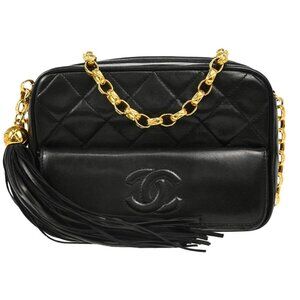 Chanel Black Lambskin Camera Bag Mini 184770